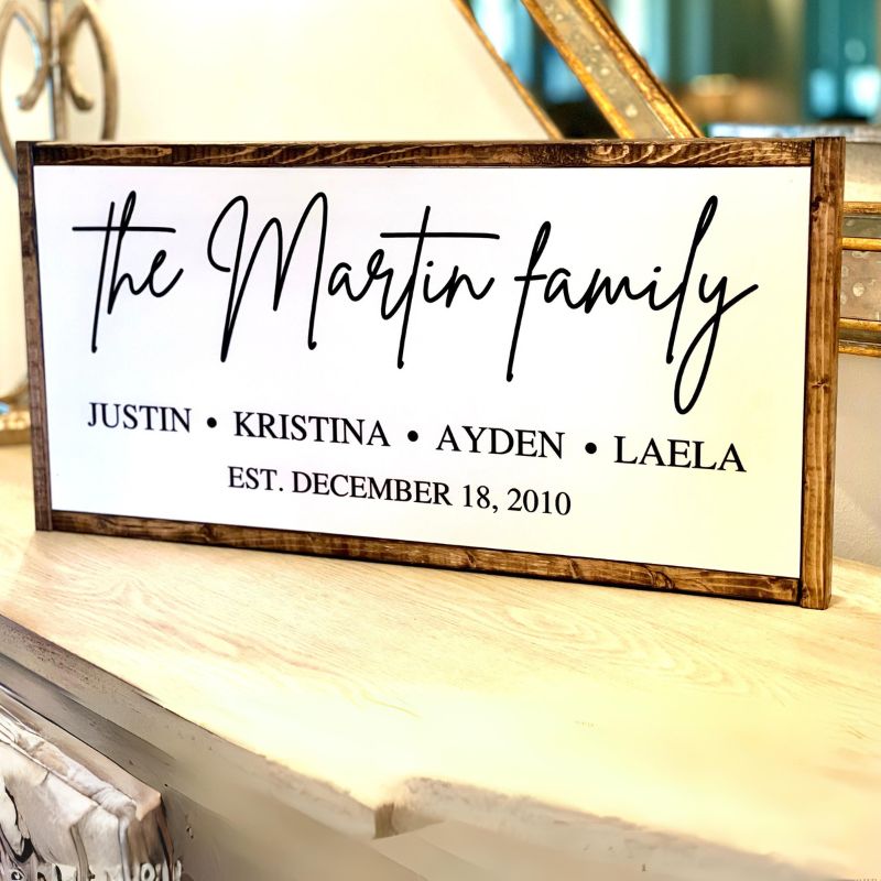 Personalized Family Name Sign