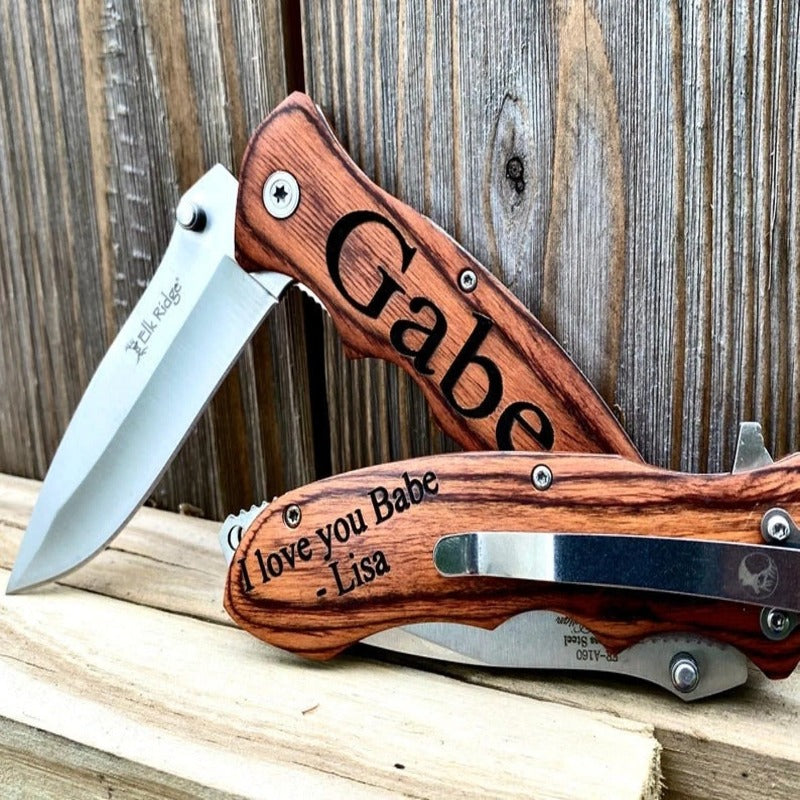 Custom Engraved Folding Knife