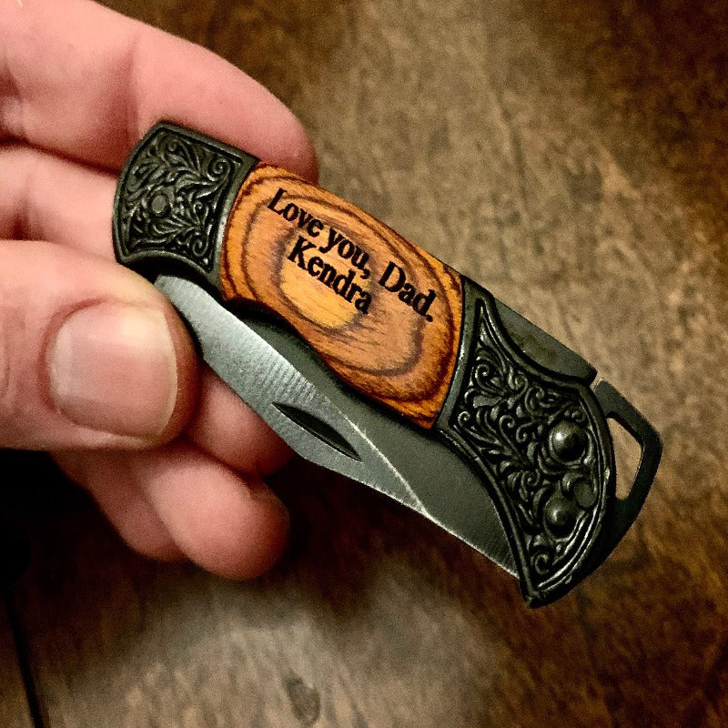 Engraved Groomsman Gift Pocket Knife Set