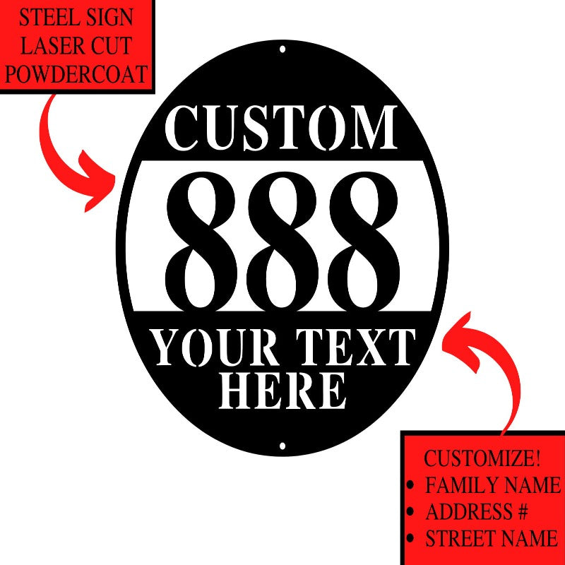 Personalized Custom Metal Address Plate