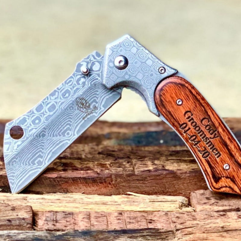 Engraved Pocket Knife Groomsman Gift