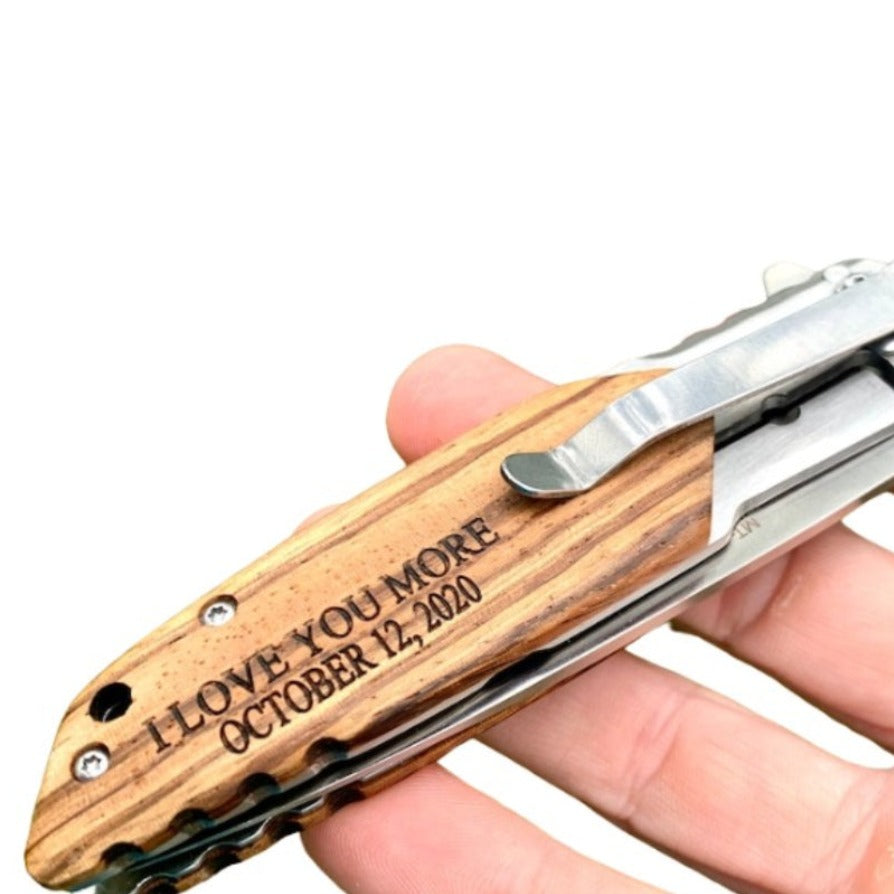 Personalized Engraved Pocket Groomsmen Knife