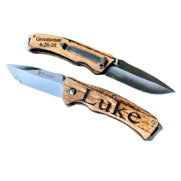 Engraved Hunting Pocket Knife