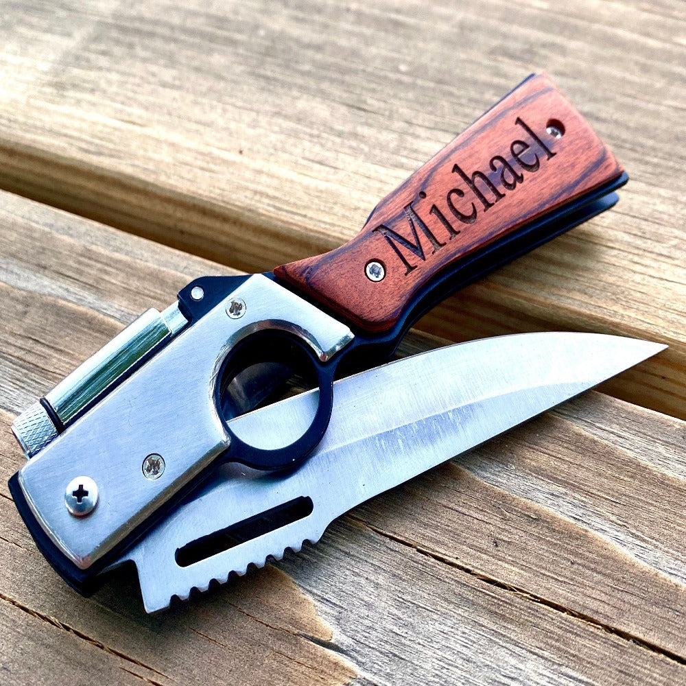 Custom Blades Engraved Knife Groomsmen Perfect Gift