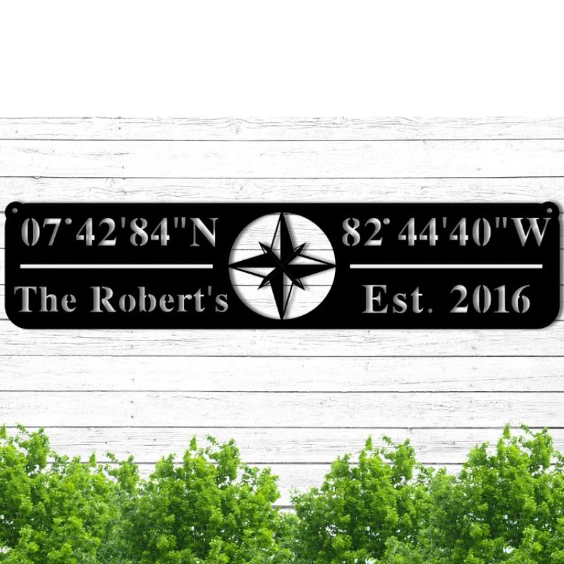 Personalized Coordinates Sign