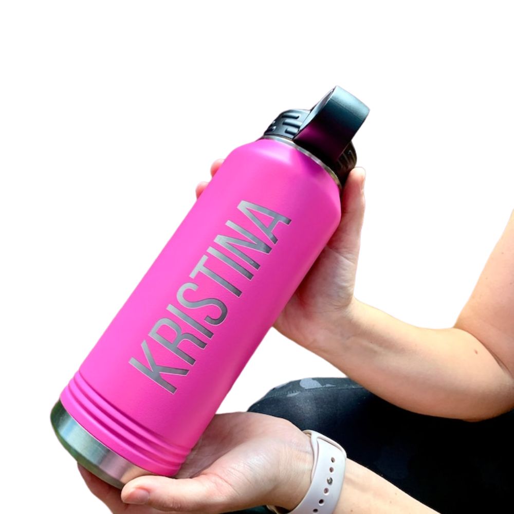 Custom Sports Water Bottle With Straw Lid Cap