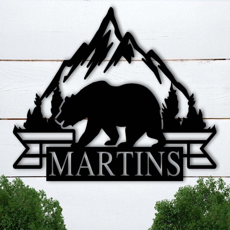 Bear Mountain Metal Wall Art