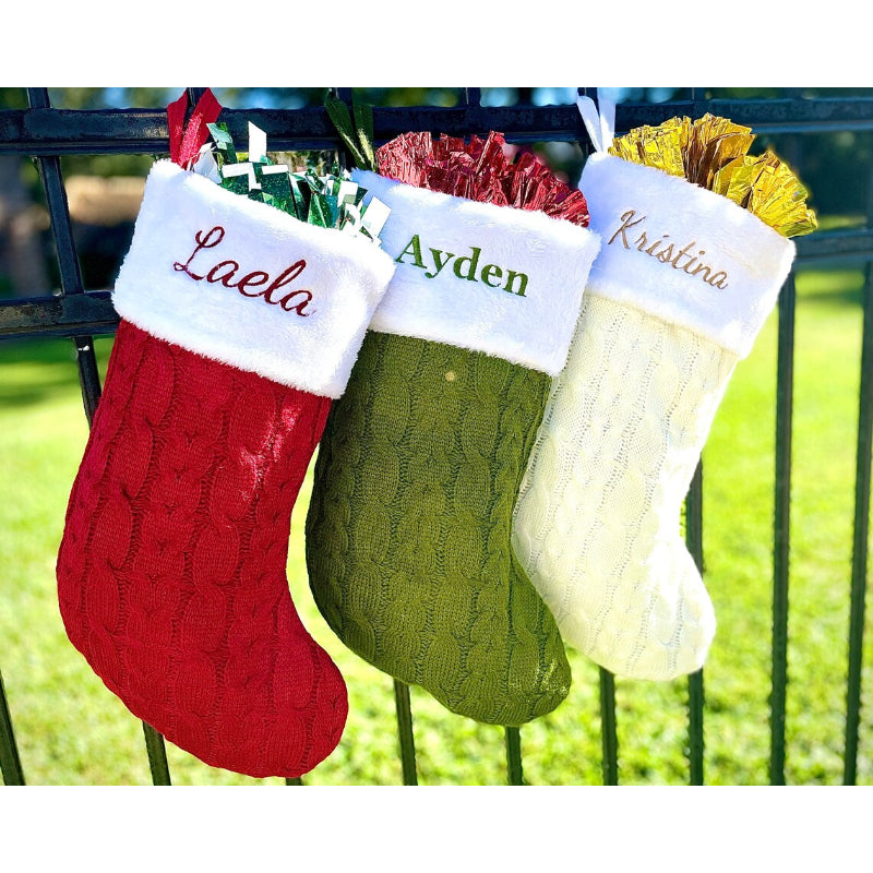 Christmas Embroidered Socks