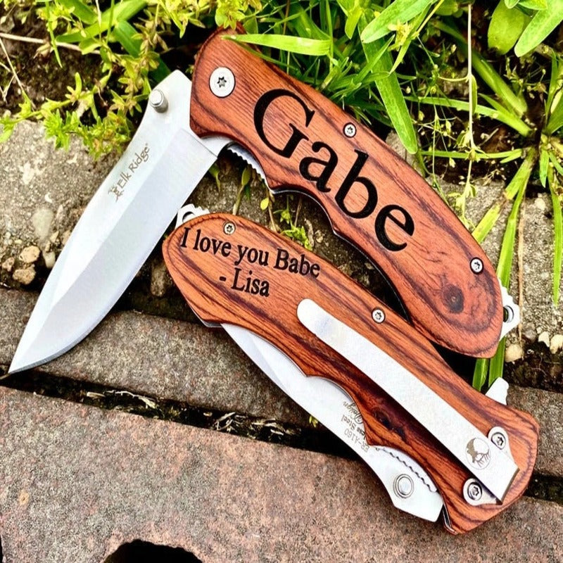 Custom Engraved Folding Knife