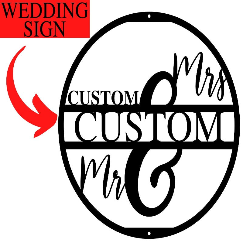Custom Established Wedding Metal Sign