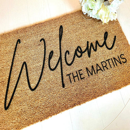 Custom Family Name Welcome Door Mat