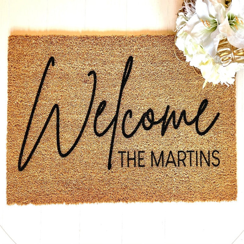 Custom Family Name Welcome Door Mat