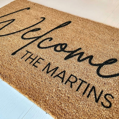 Custom Family Name Welcome Door Mat