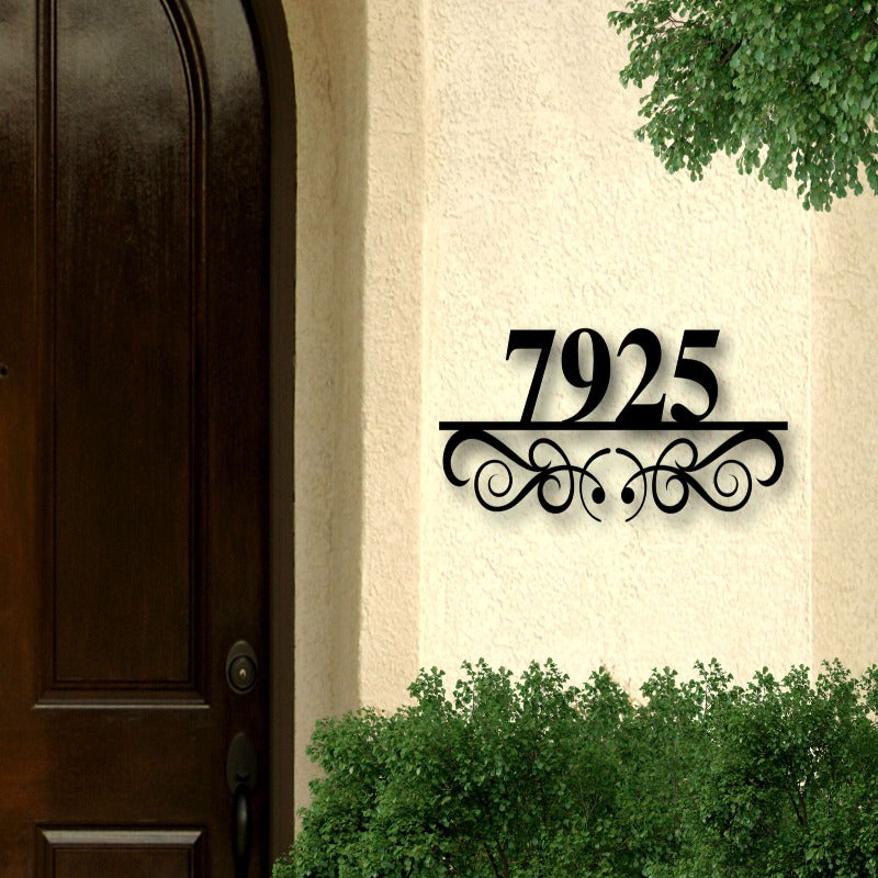 Custom Metal Address Plate With House Numbers