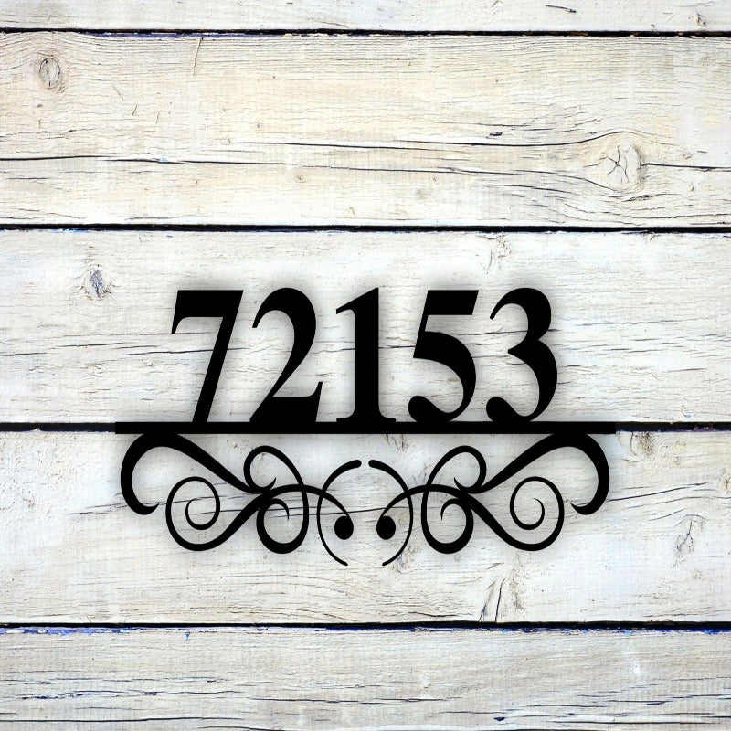 Custom Metal Address Plate With House Numbers