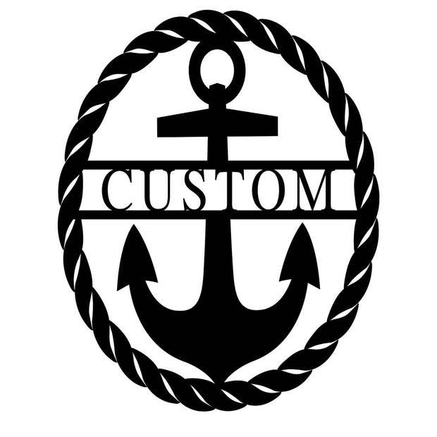 Custom Metal Anchor Name Sign