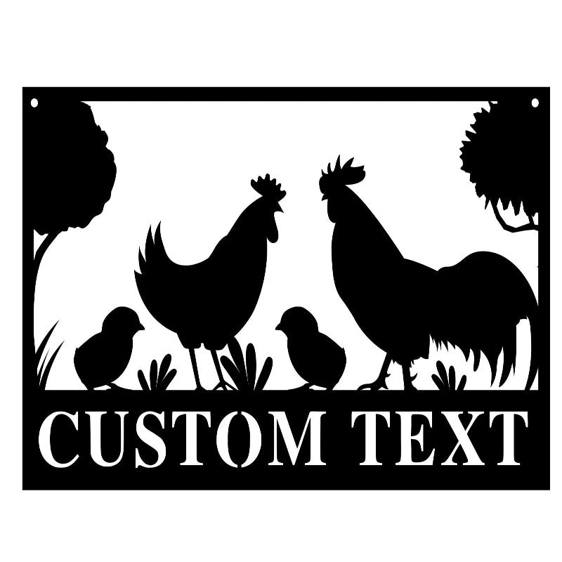 Custom Metal Chicken Sign