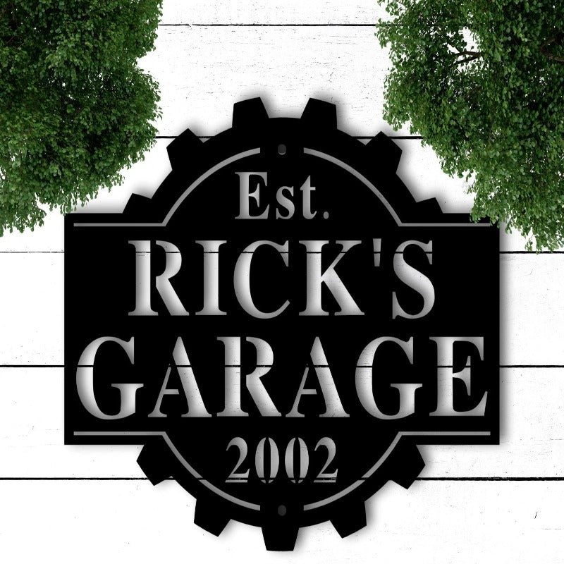 Custom Metal Garage Sign For Decor