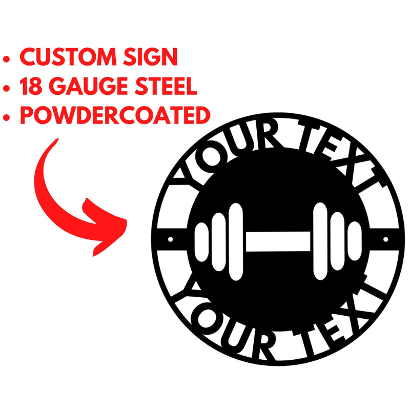 Custom Metal Gym Sign