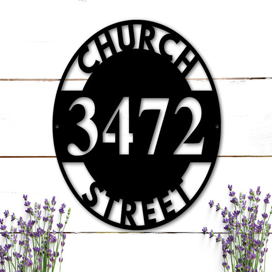 Custom Metal Street Address Sign