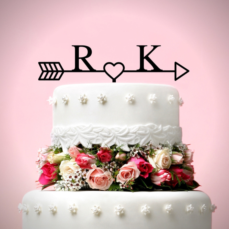 Custom Wedding Cake Topper Arrow