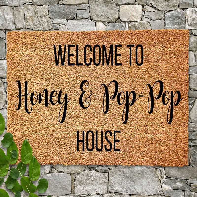 Custom Welcome Doormat For Grandparents