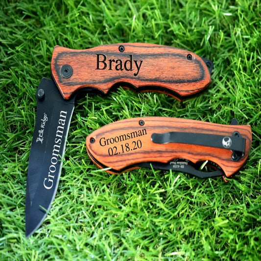 Customized Engraved Groomsman Pocket Knife