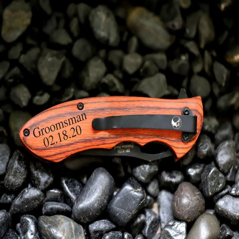 Customized Engraved Groomsman Pocket Knife
