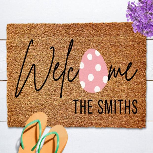Customized Welcome Easter Doormat