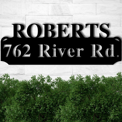 Elegant Custom Metal Address Sign