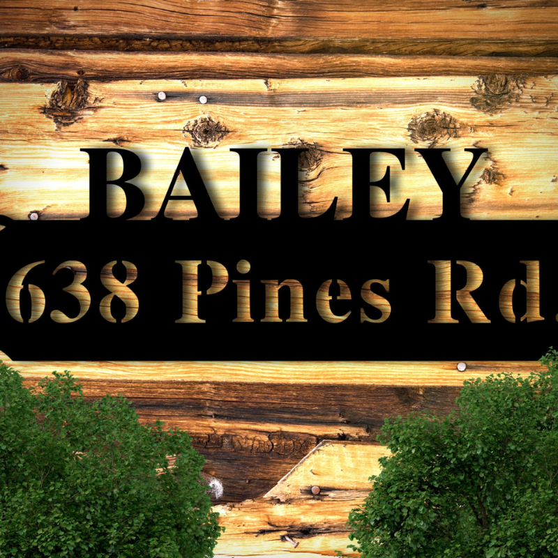 Elegant Custom Metal Address Sign