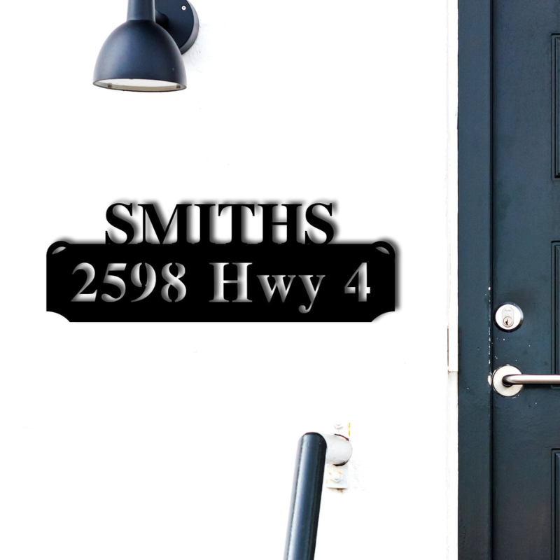 Elegant Custom Metal Address Sign