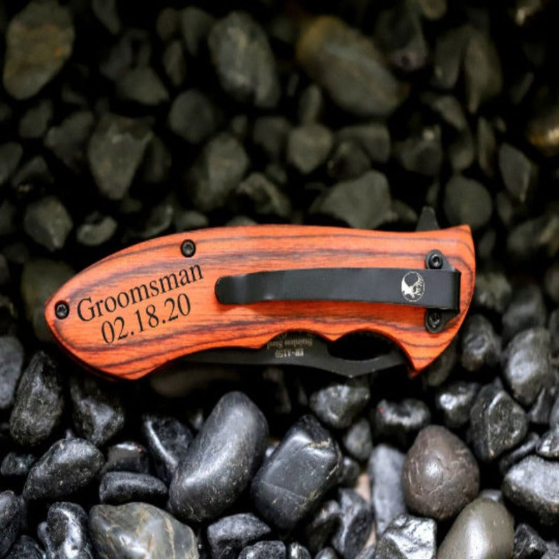 Engraved Groomsmen Gift Pocket Knife