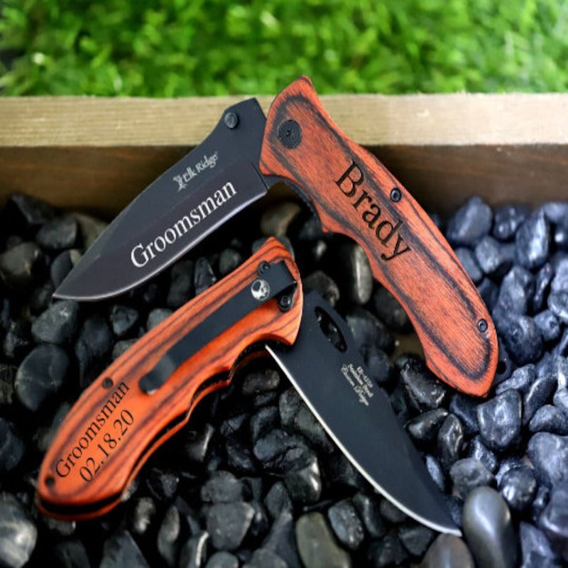 Engraved Groomsmen Gift Pocket Knife