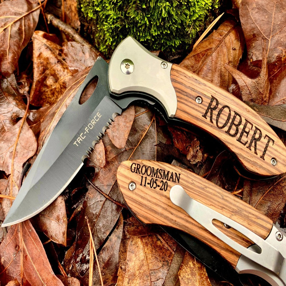 Engraved Hunting Knife