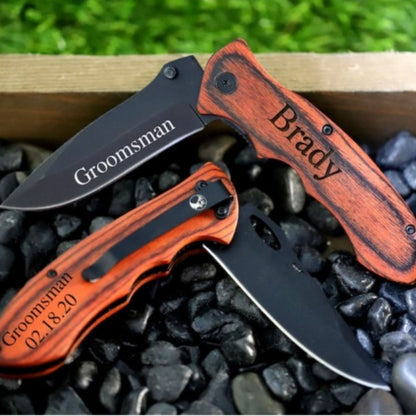 Engraved Hunting Pocket Knife