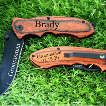 Engraved Hunting Pocket Knife