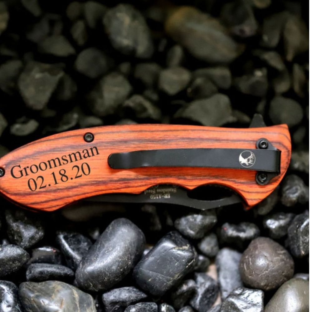 Engraved Knife For Groomsmen