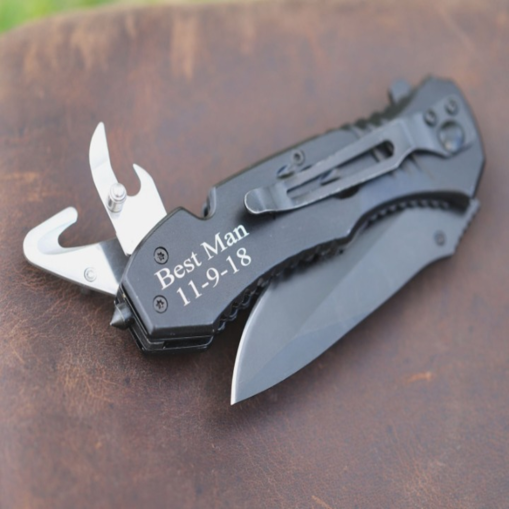 Engraved Multitool Essential Pocket Knife