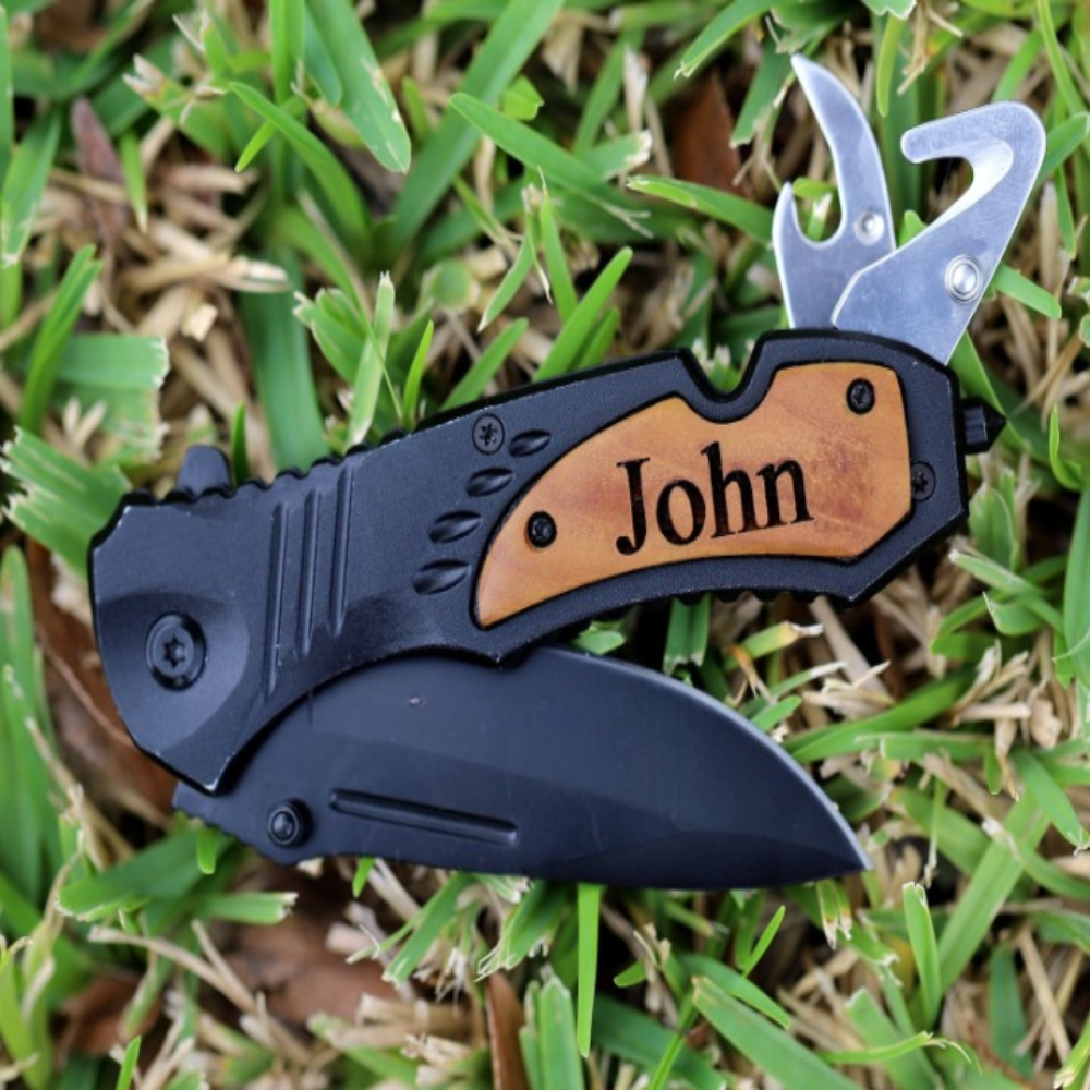 Engraved Multitool Essential Pocket Knife