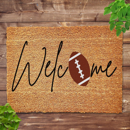 Football Themed Welcome Doormat