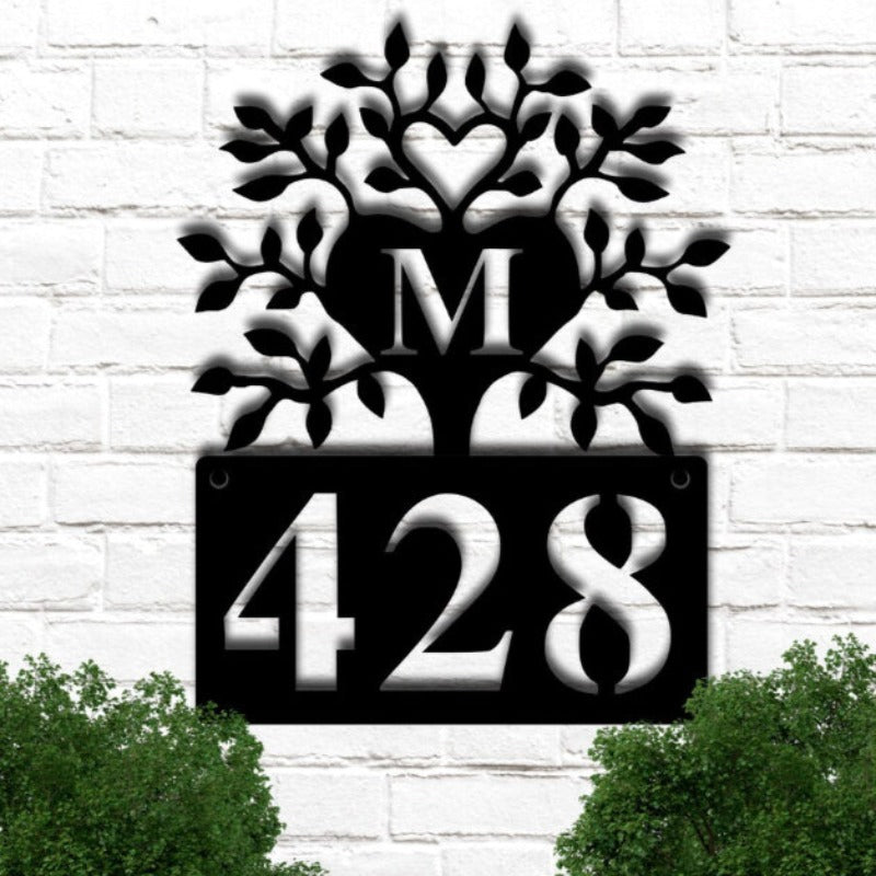 Metal Address Plaque For House