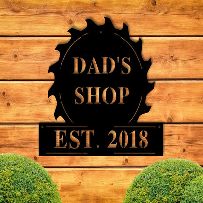 Dad Personalized Metal Workshop Sign Delight