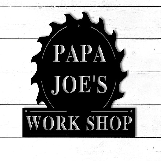 Dad Personalized Metal Workshop Sign Delight