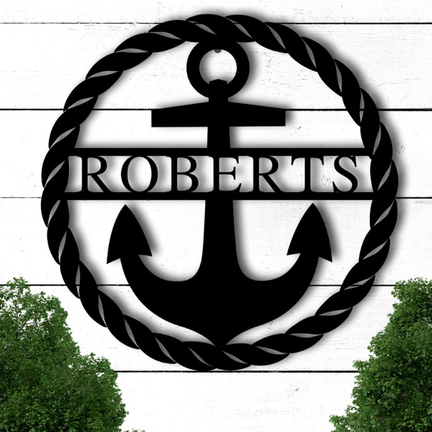 Personalized Anchor Metal Sign