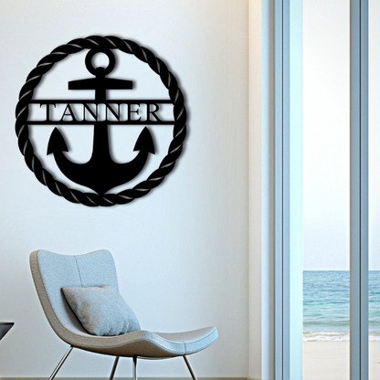 Personalized Anchor Metal Sign