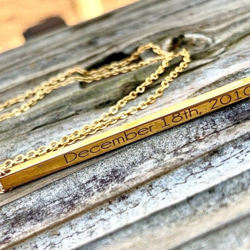 Personalized Bar Necklace