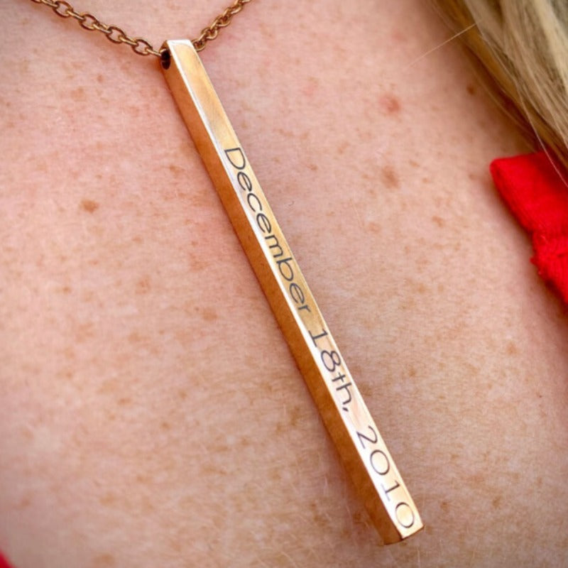 Personalized Bar Necklace