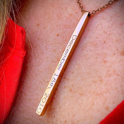 Personalized Bar Necklace