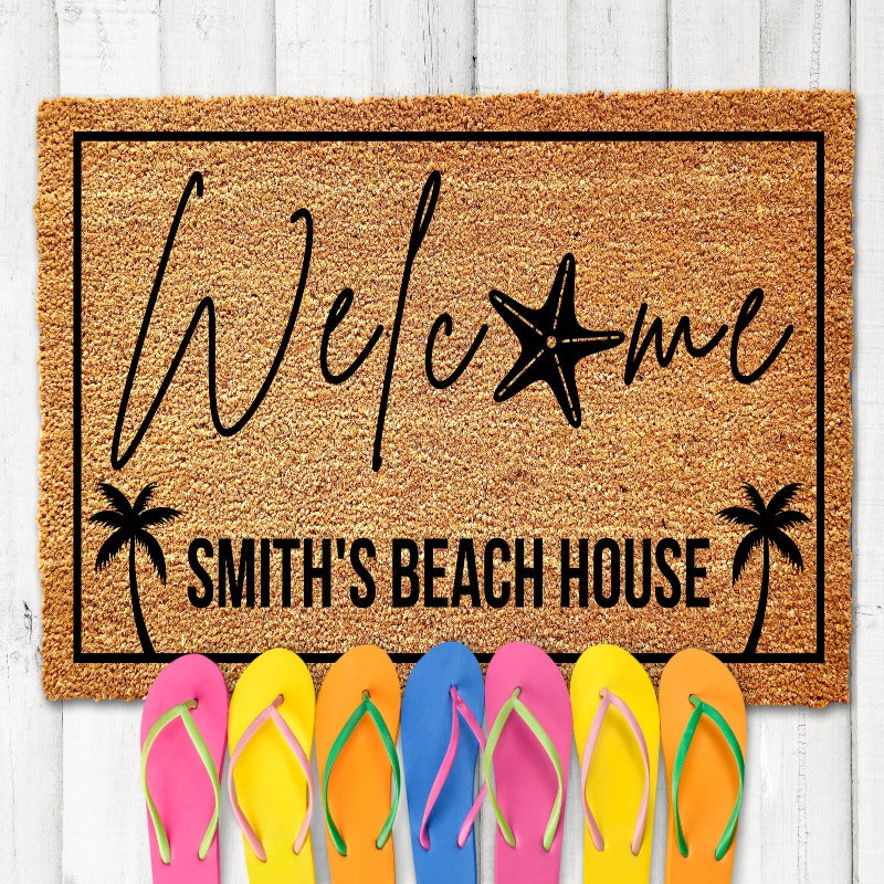 Personalized Beach Door Mat